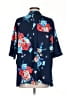 IMAN 100% Polyester Floral Blue 3/4 Sleeve Blouse Size XS - photo 2