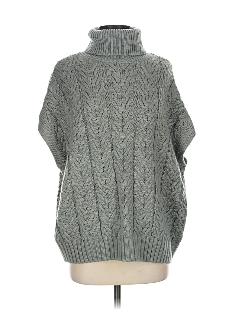 Pre-owned Splendid Poncho In Gray