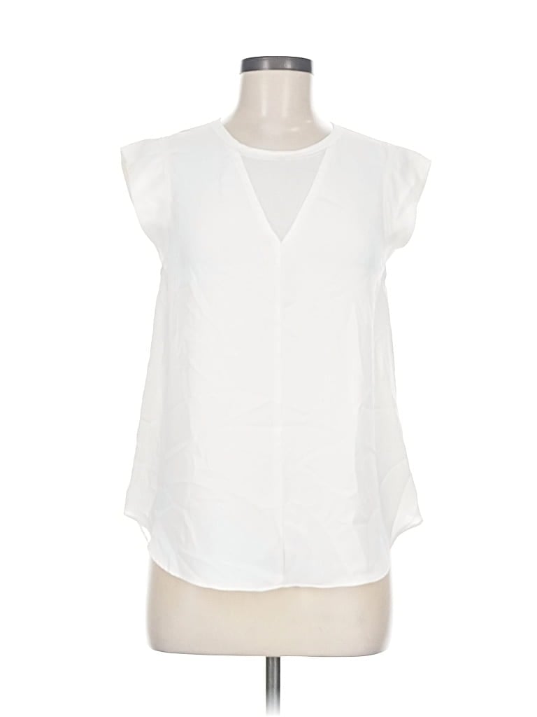 Pre-owned Sugar Lips Sleeveless Blouse In White