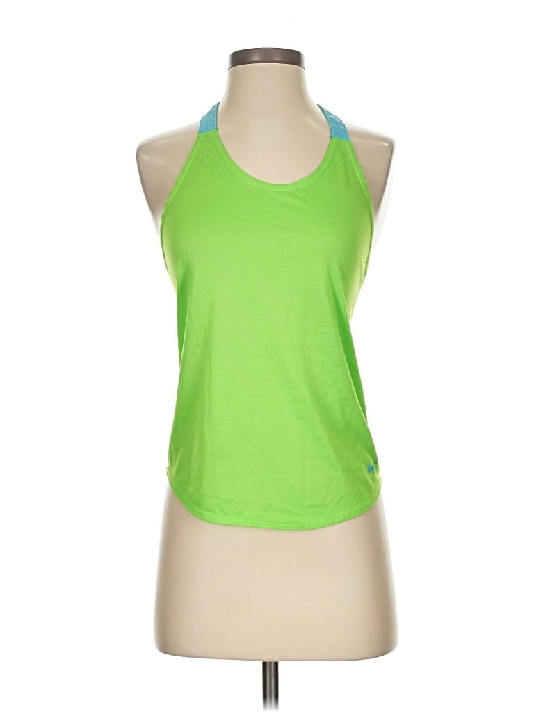 NIKE Pre-owned Tank Top Green Halter Neckline Tops