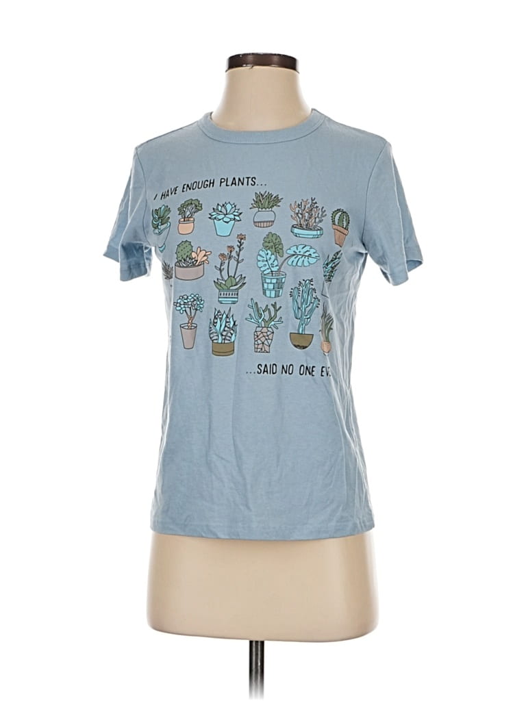 Pre-owned Zoe+liv Short Sleeve T-shirt In Blue