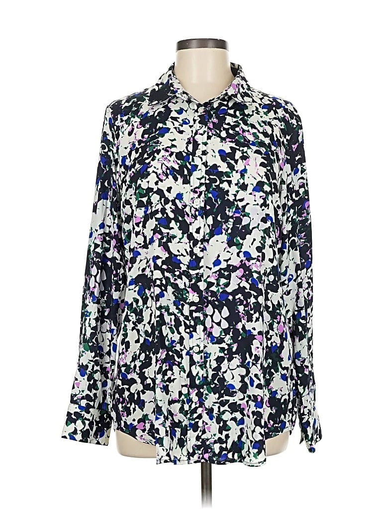 BANANA REPUBLIC Pre-owned Long Sleeve Blouse In Blue