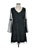 CAbi 100% Polyester Print Blue Casual Dress Size XS - photo 1