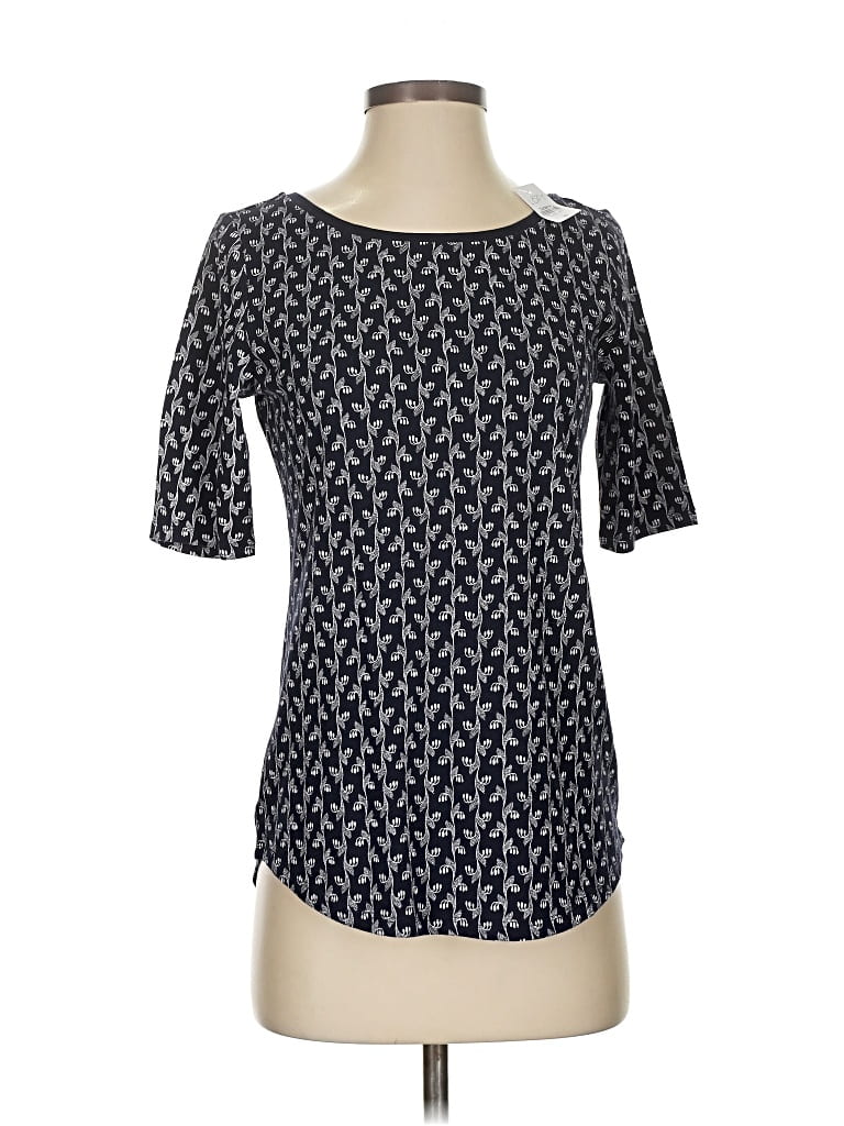 Pre-owned Ann Taylor Loft 3/4 Sleeve T-shirt In Blue