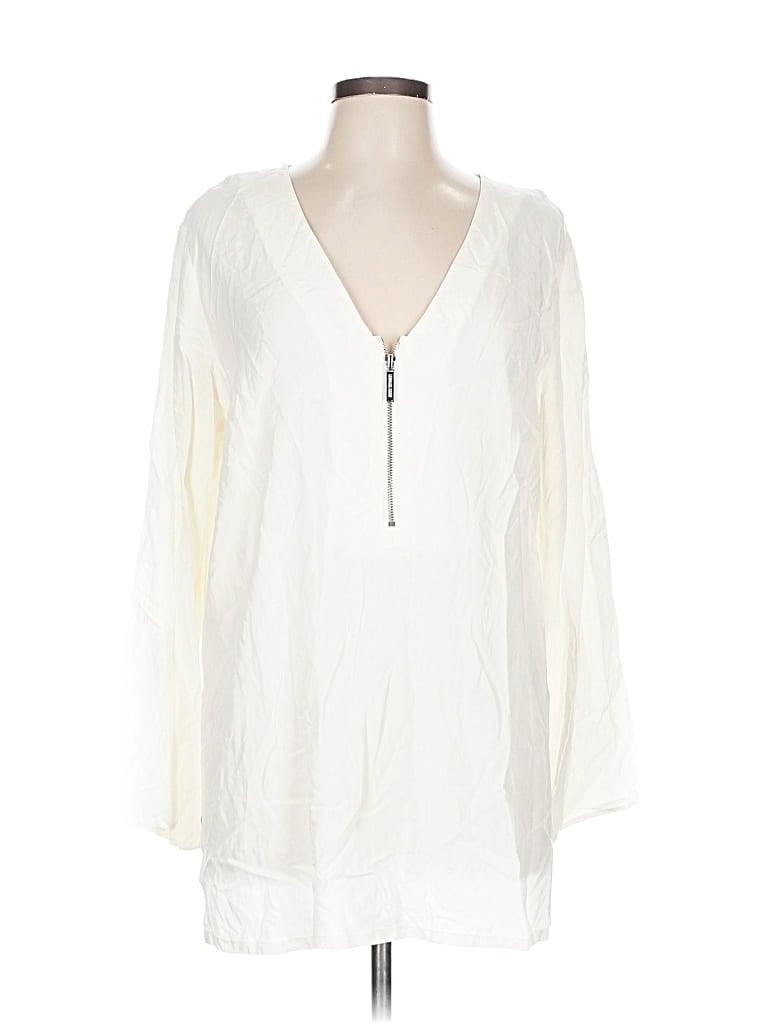 Pre-owned Michael Michael Kors Long Sleeve Blouse In White