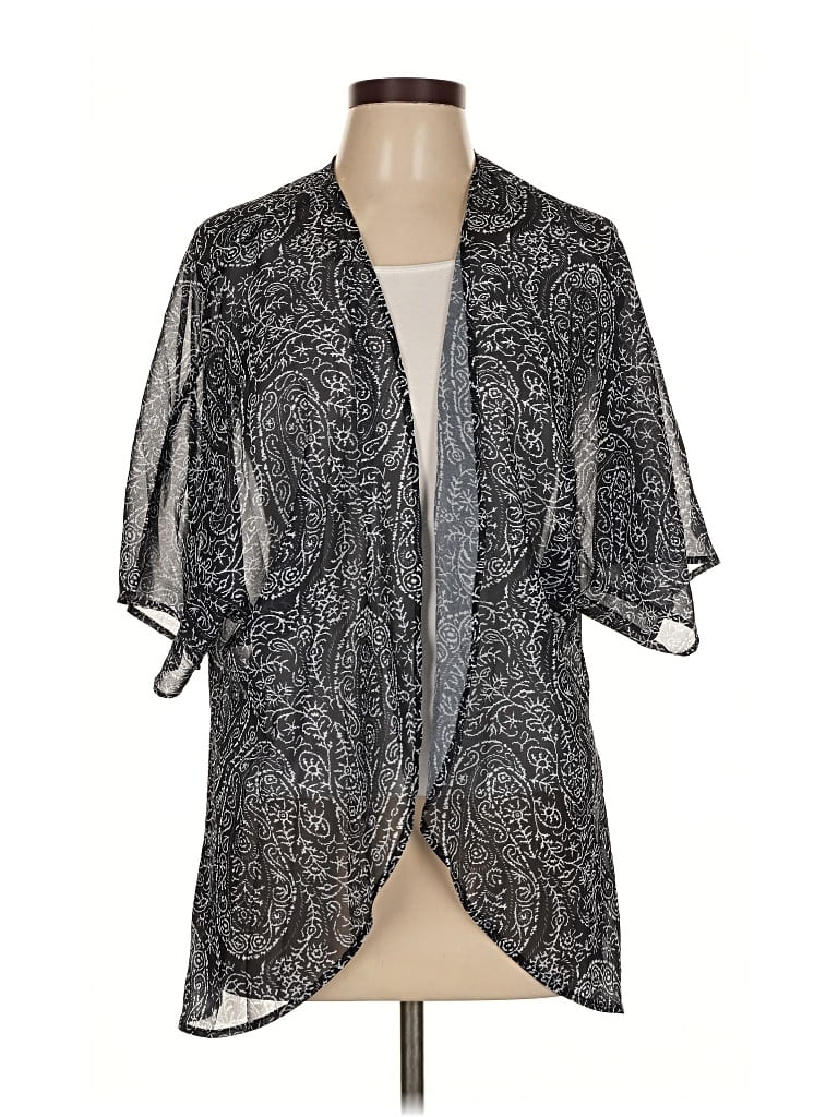 Pre-owned Unbranded Kimono In Gray
