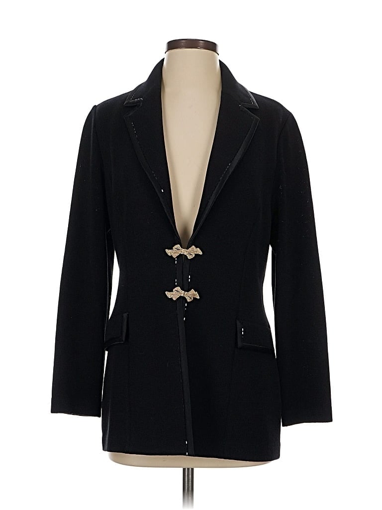 Pre-owned St. John By Marie Gray Blazer Jacket In Black