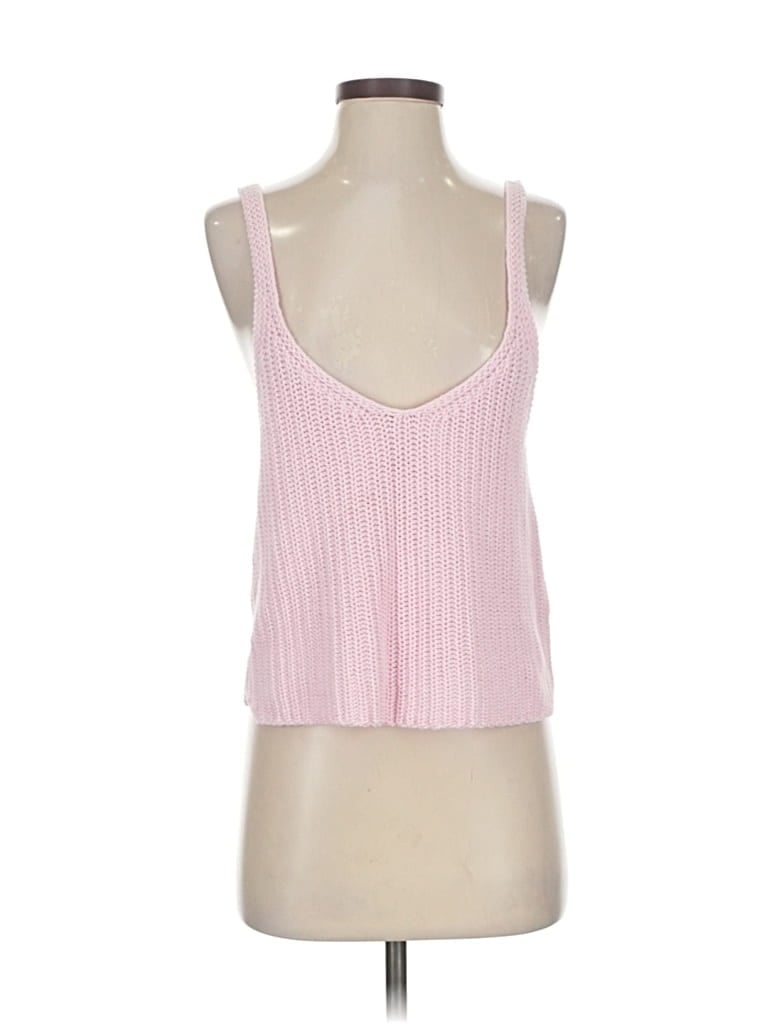 Pre-owned American Apparel Tank Top Pink Halter Neckline Tops