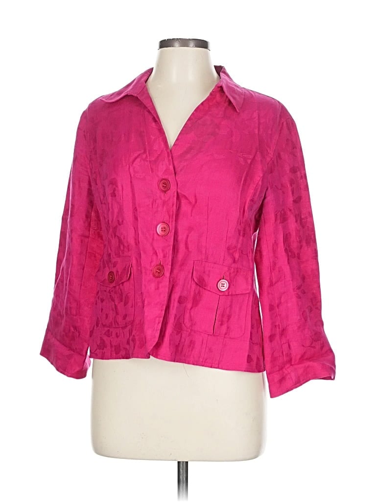 Pre-owned Jones New York Collection Blazer Jacket In Pink
