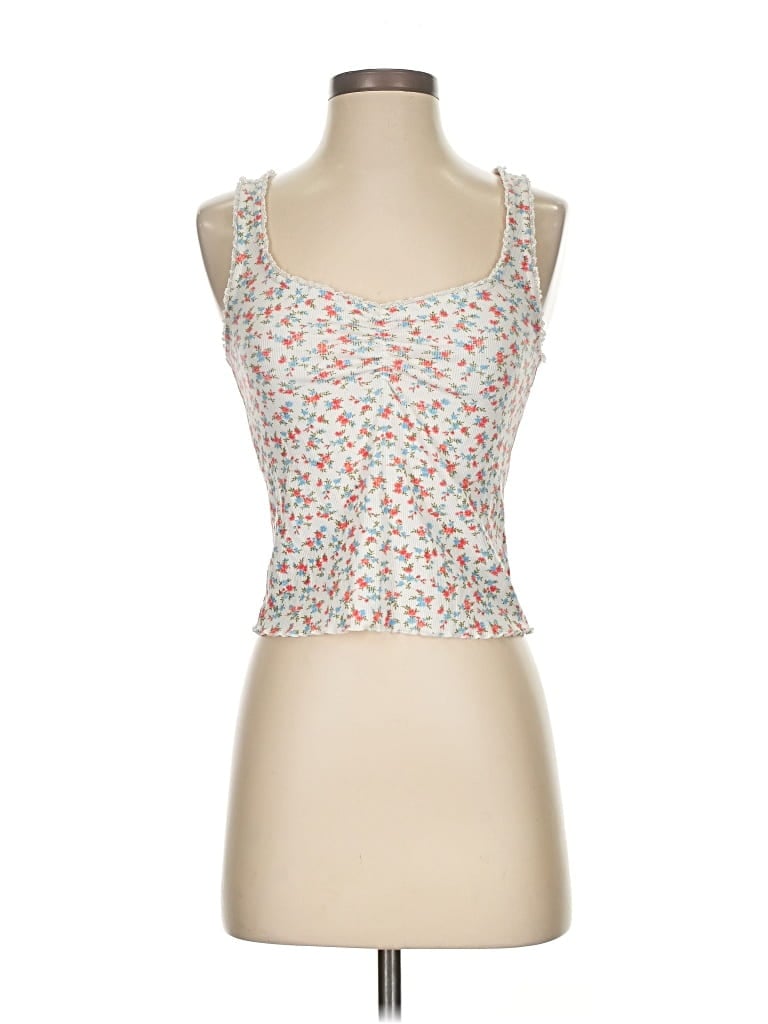 OLD NAVY Pre-owned Tank Top Ivory Sweetheart Neckline Tops In White