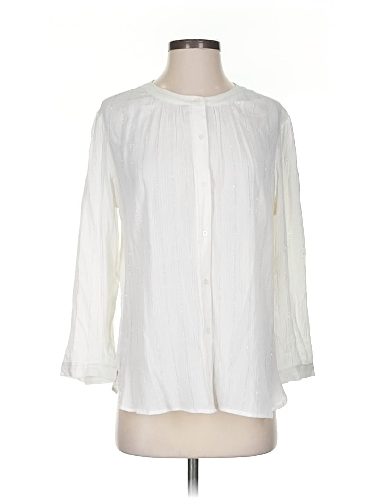 Ann Taylor Loft Outlet 3/4 Sleeve Blouse In White