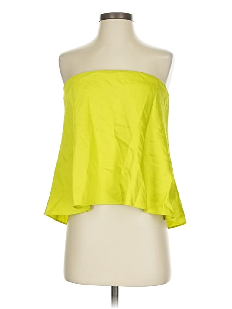 TANYA TAYLOR Pre-owned Tube Top Yellow Strapless Neckline Tops
