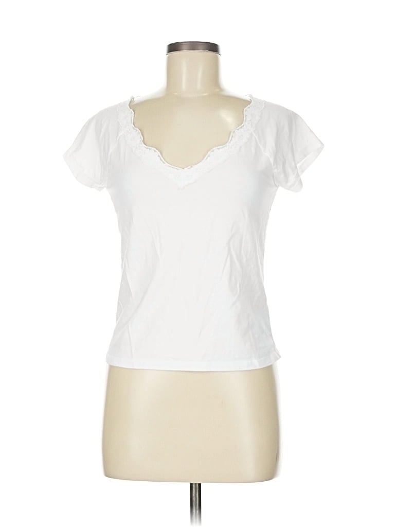 Pre-owned Old Navy Short Sleeve Top White Sweetheart Neckline Tops