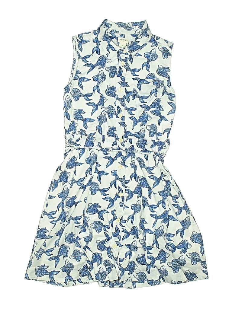 Pre-owned Crewcuts Outlet Kids' Dress In Blue