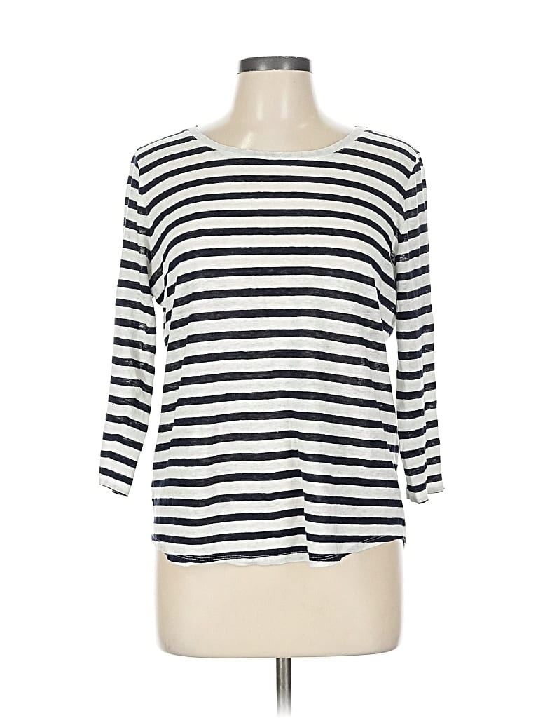 Pre-owned Ann Taylor Loft 3/4 Sleeve T-shirt In White