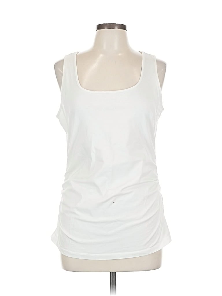 VENUS Pre-owned Sleeveless Top White Scoop Neck Tops