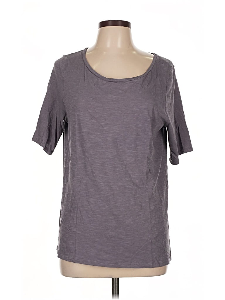 Pre-owned Ann Taylor Loft Outlet Short Sleeve T-shirt In Gray