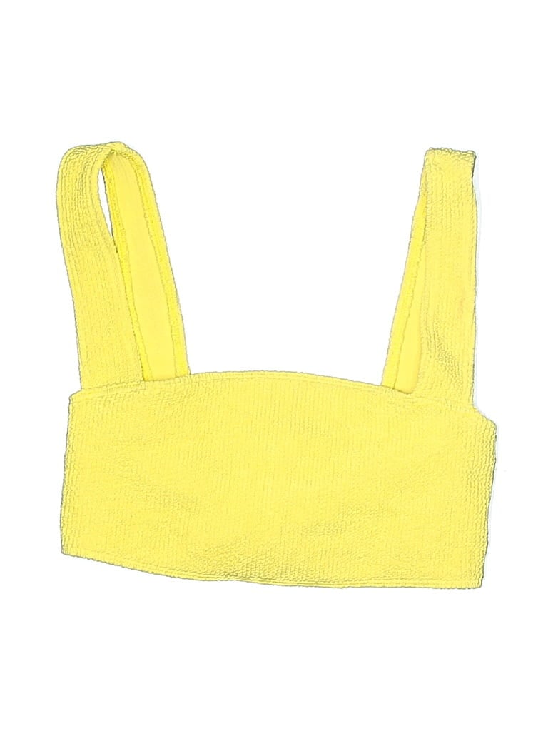 Pre-owned Asos Design Swimsuit Top Yellow Swimwear