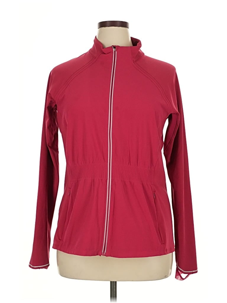 Pre-owned Athleta Track Jacket In Red