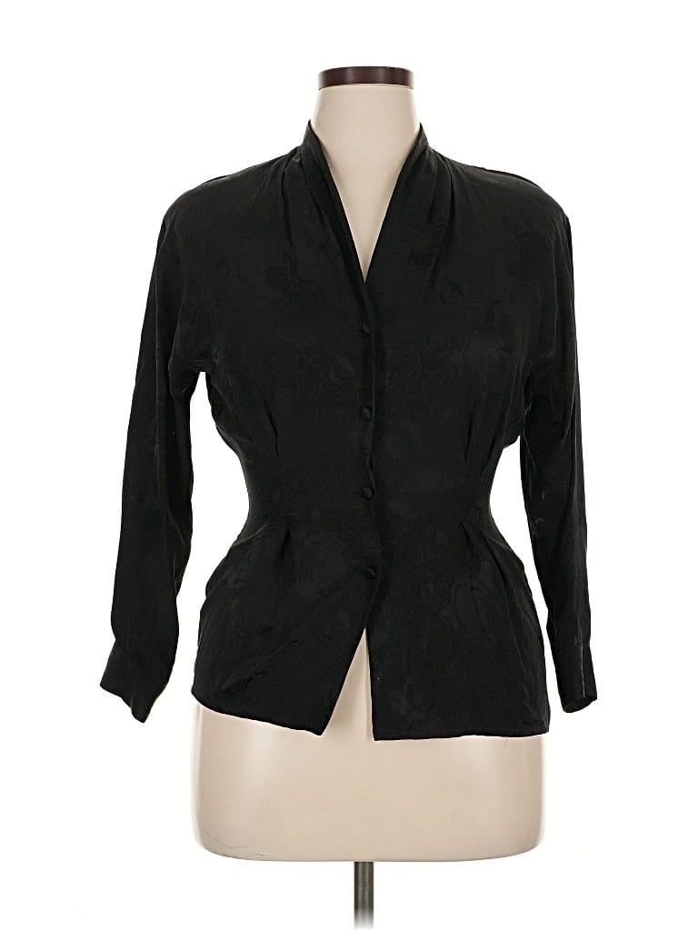 SUNRAY SPORTSWEAR Pre-owned 3/4 Sleeve Blouse In Black