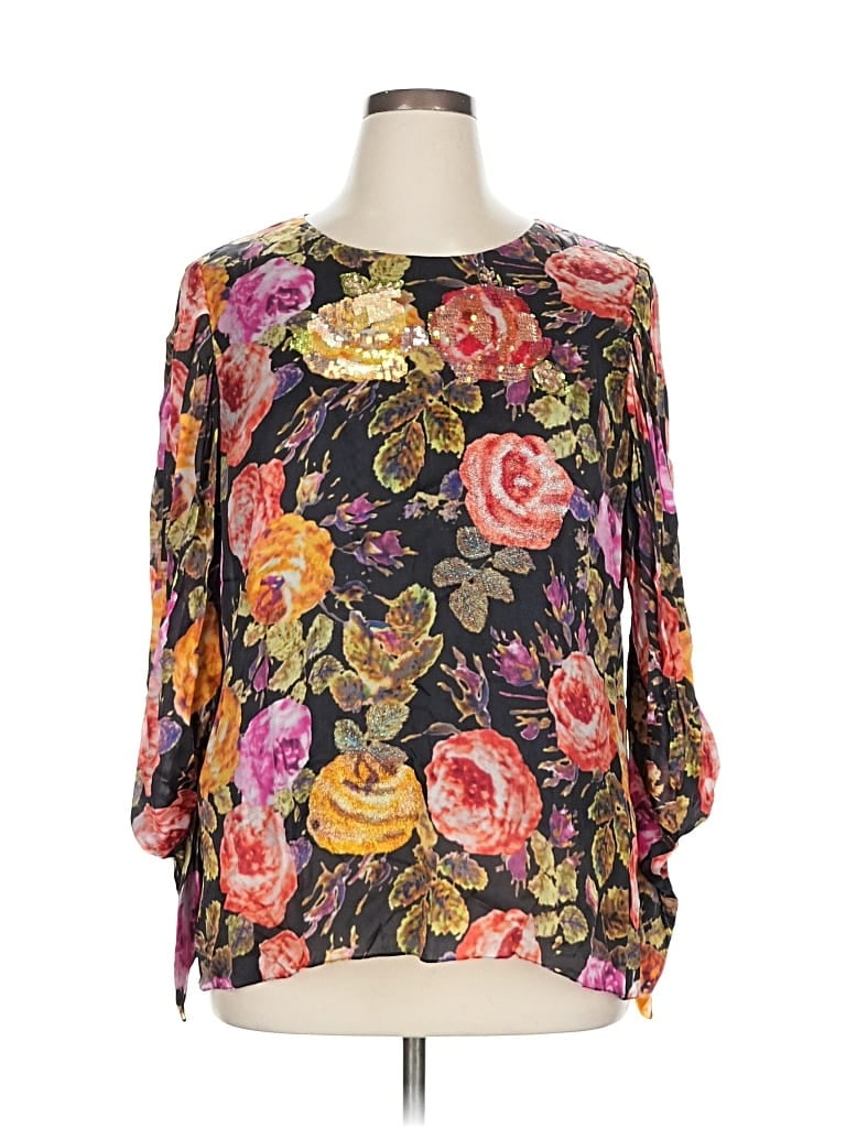 Pre-owned Kobi Halperin 3/4 Sleeve Blouse In Black