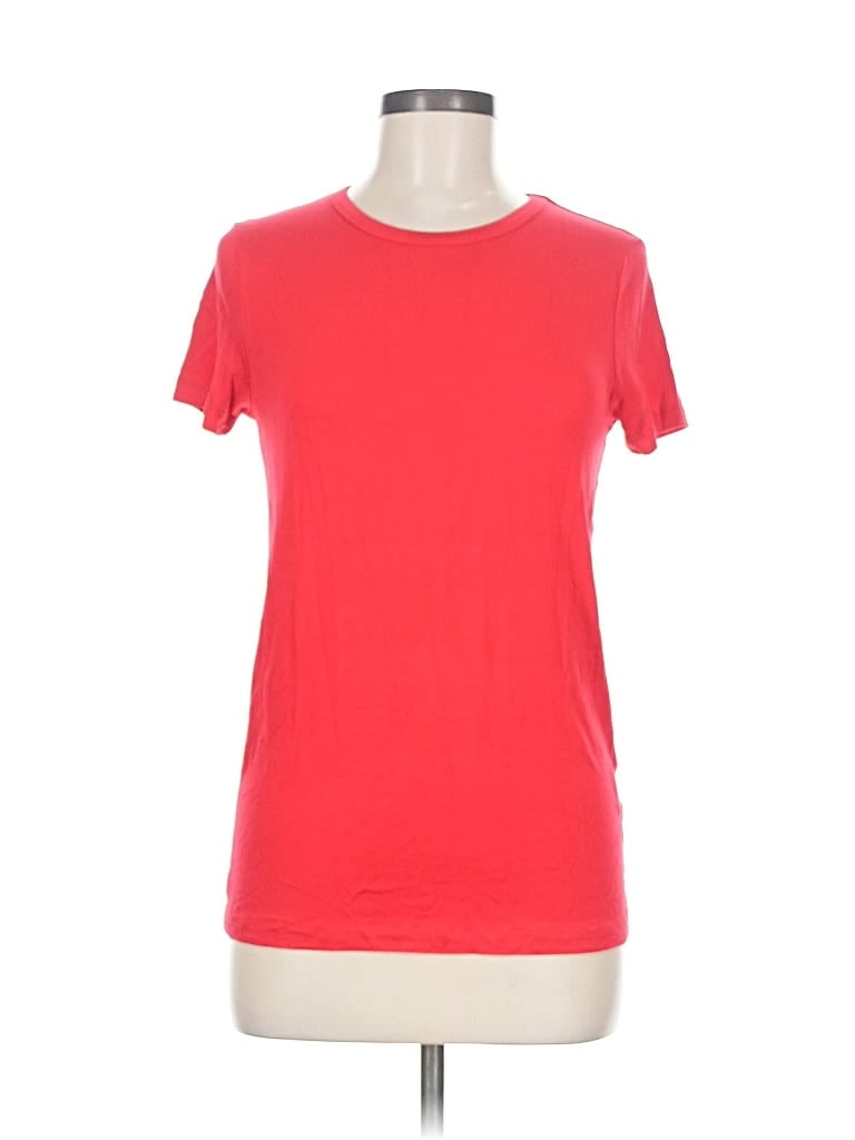 Urban Coco Short Sleeve Top Red Crew Neck Tops