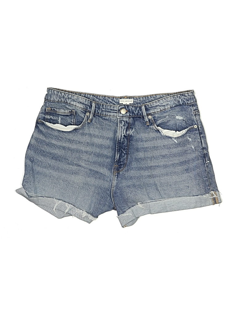 Pre-owned Good American Denim Shorts In Blue