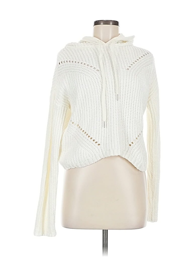 DEREK HEART Pre-owned Pullover Sweater In White