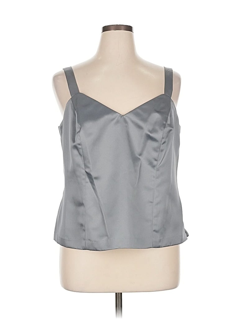 Pre-owned Dressbarn Sleeveless Blouse In Silver