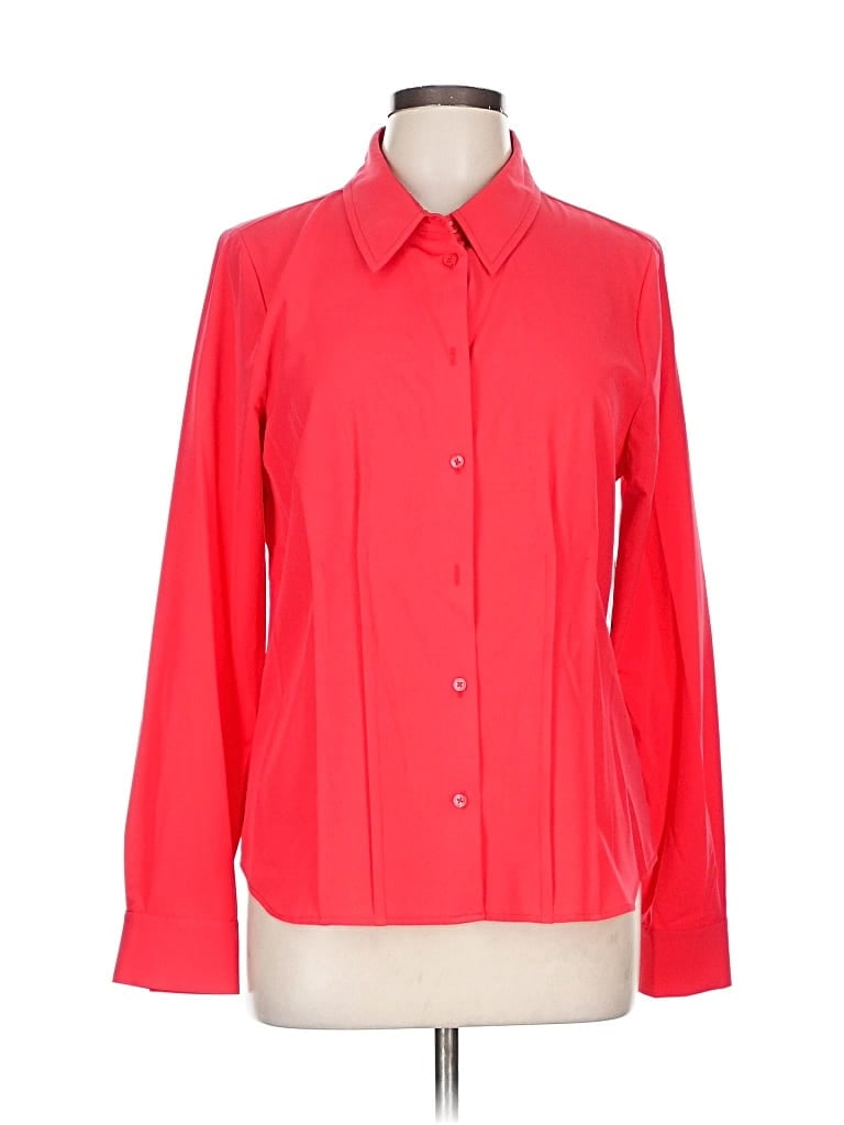 Dkny Long Sleeve Blouse In Red