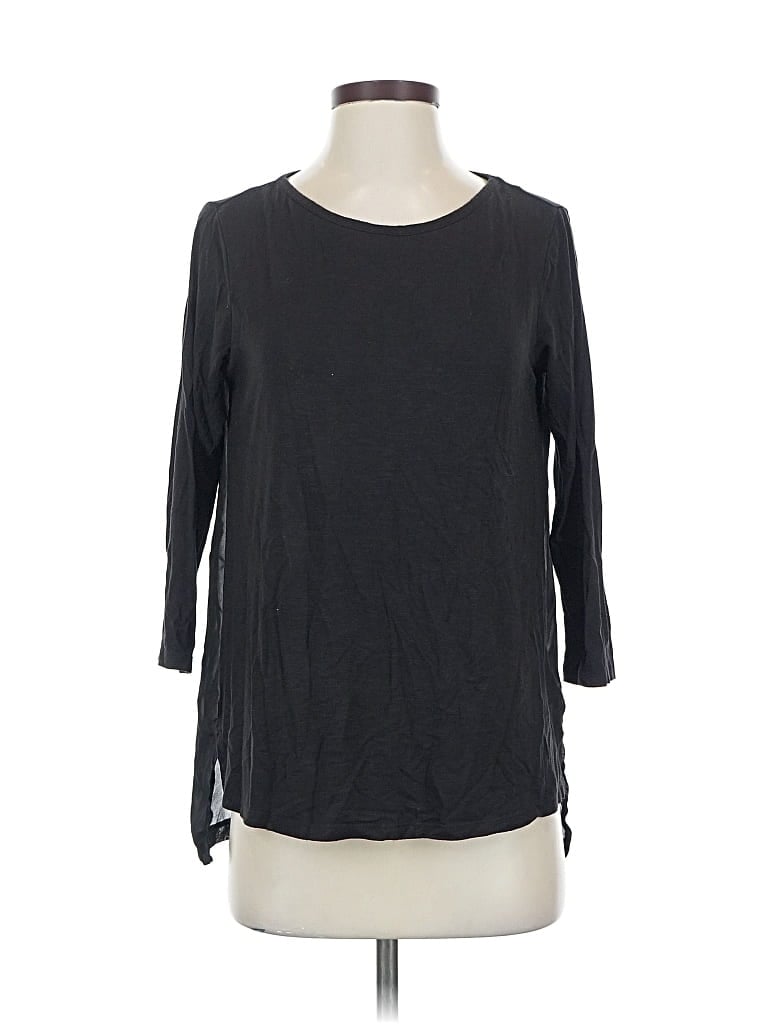 Pre-owned Michael Michael Kors 3/4 Sleeve Top Black Boatneck Tops