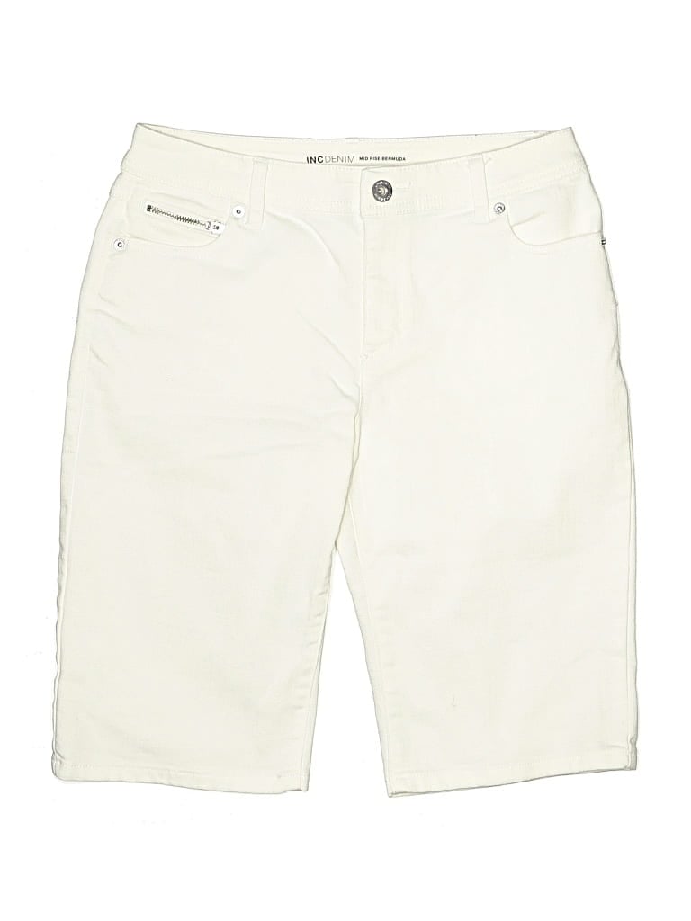 Pre-owned Inc Denim Khaki Shorts In White