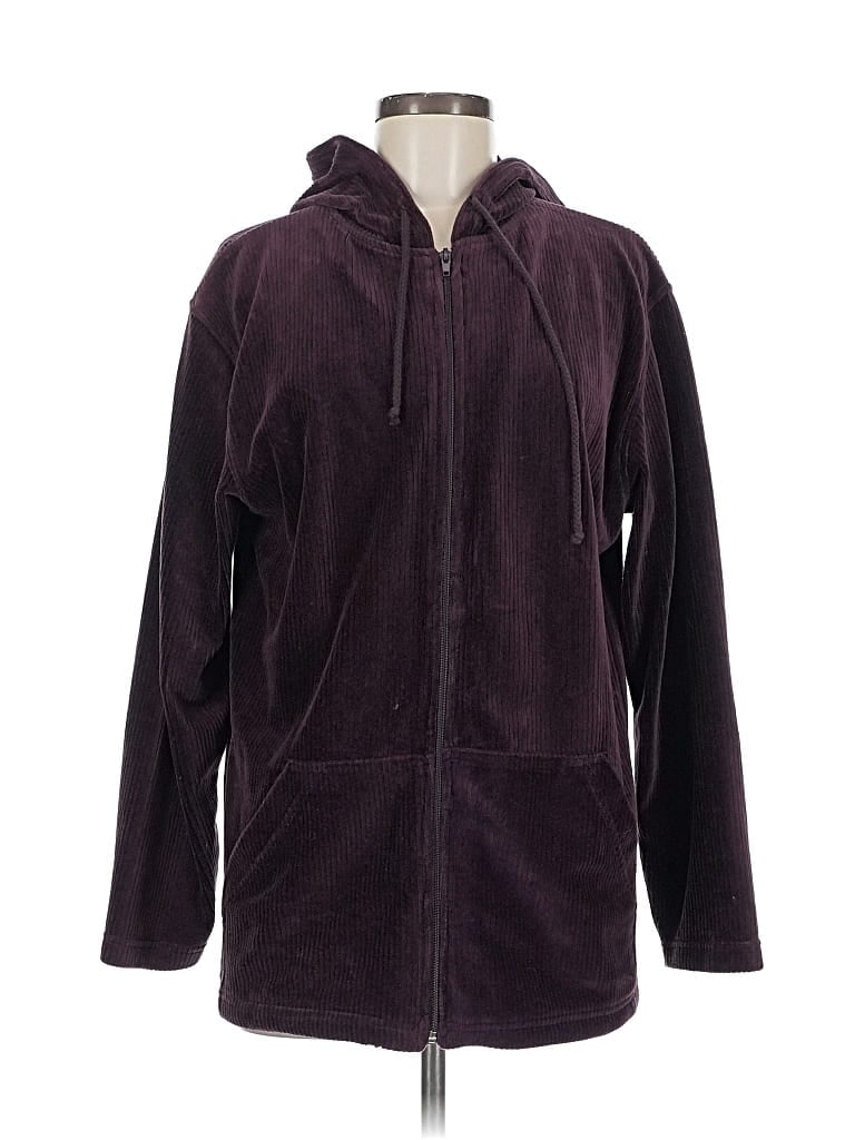 Pre-owned Dressbarn Zip Up Hoodie In Purple