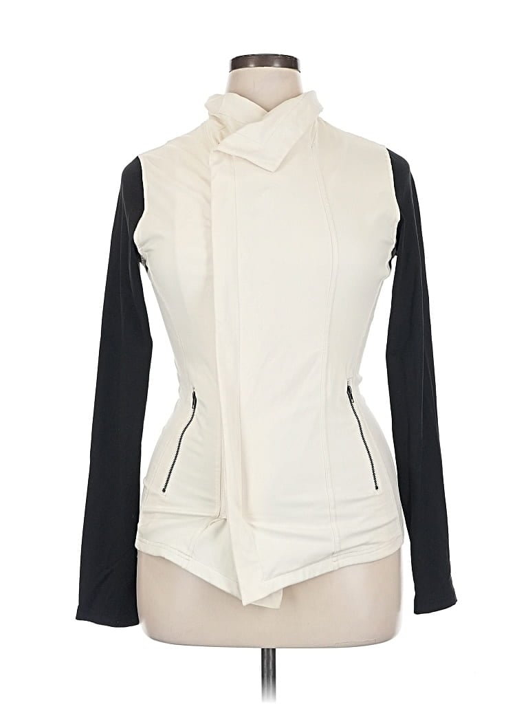 Pre-owned Zobha Cardigan Sweater In White