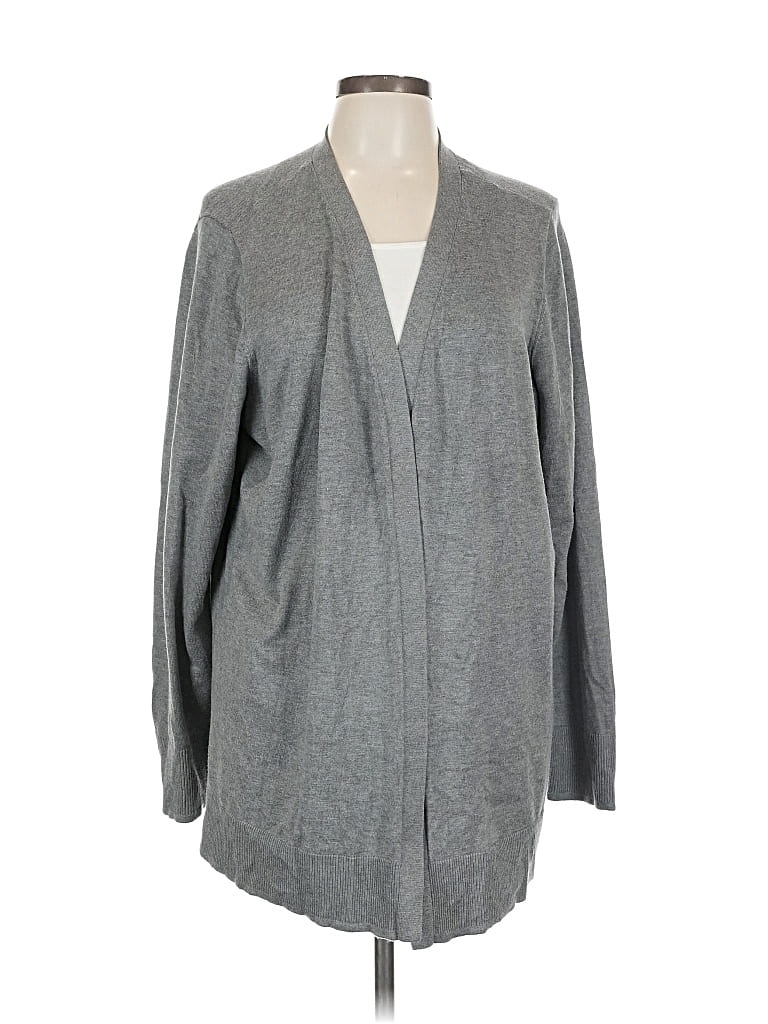 Pre-owned Lane Bryant Cardigan Sweater In Gray