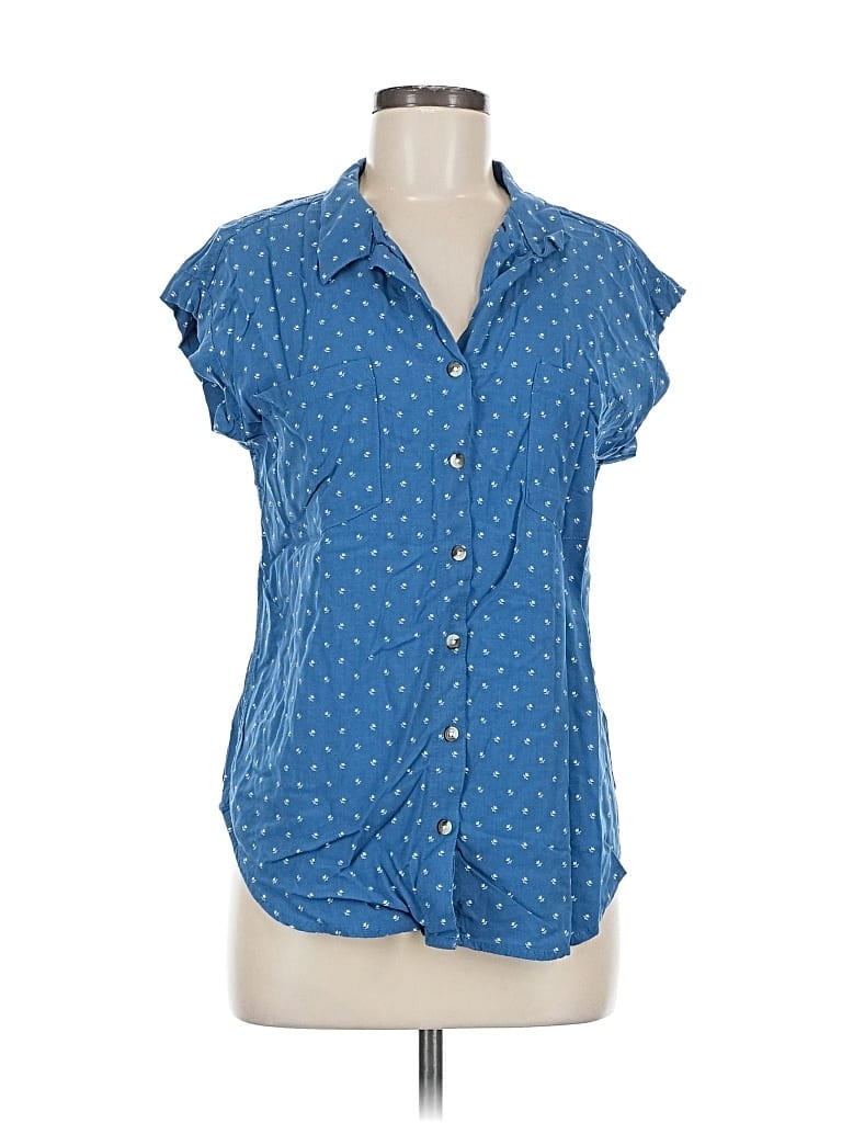 JACHS GIRLFRIEND Pre-owned Short Sleeve Blouse In Blue