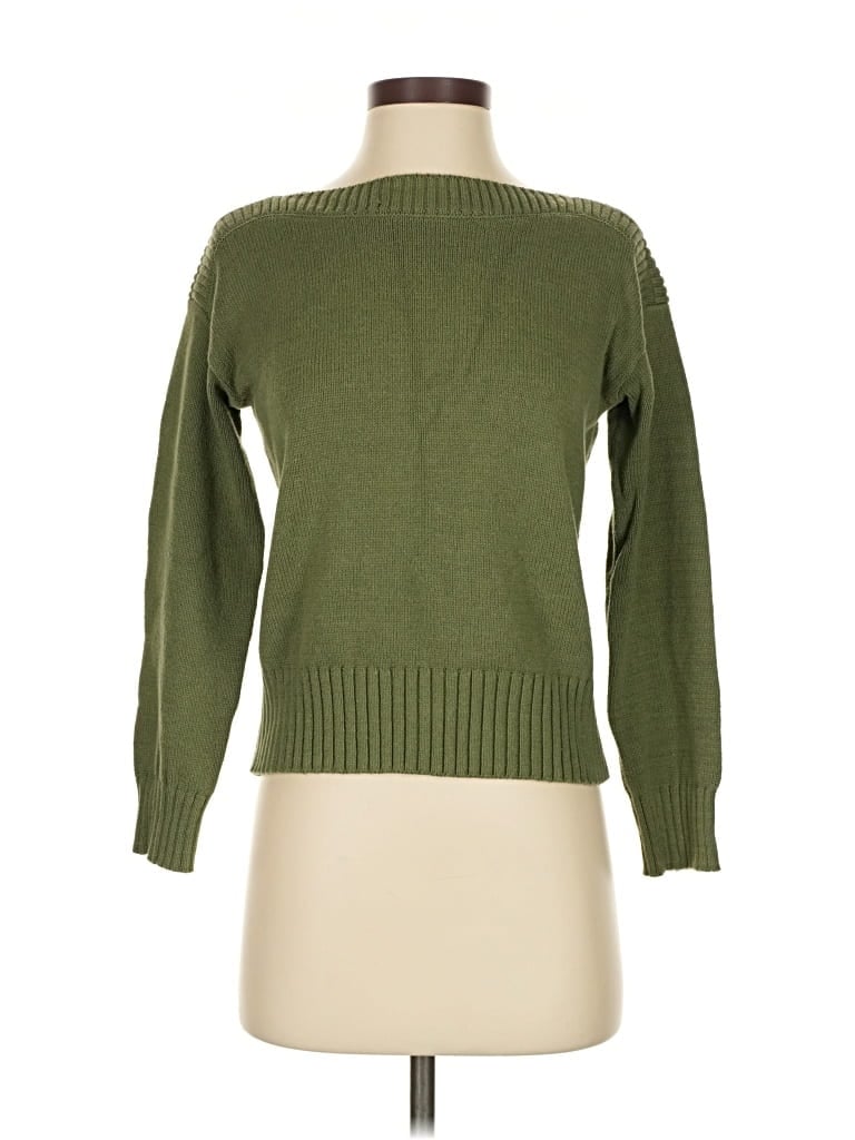 Pre-owned Ann Taylor Loft Pullover Sweater In Green