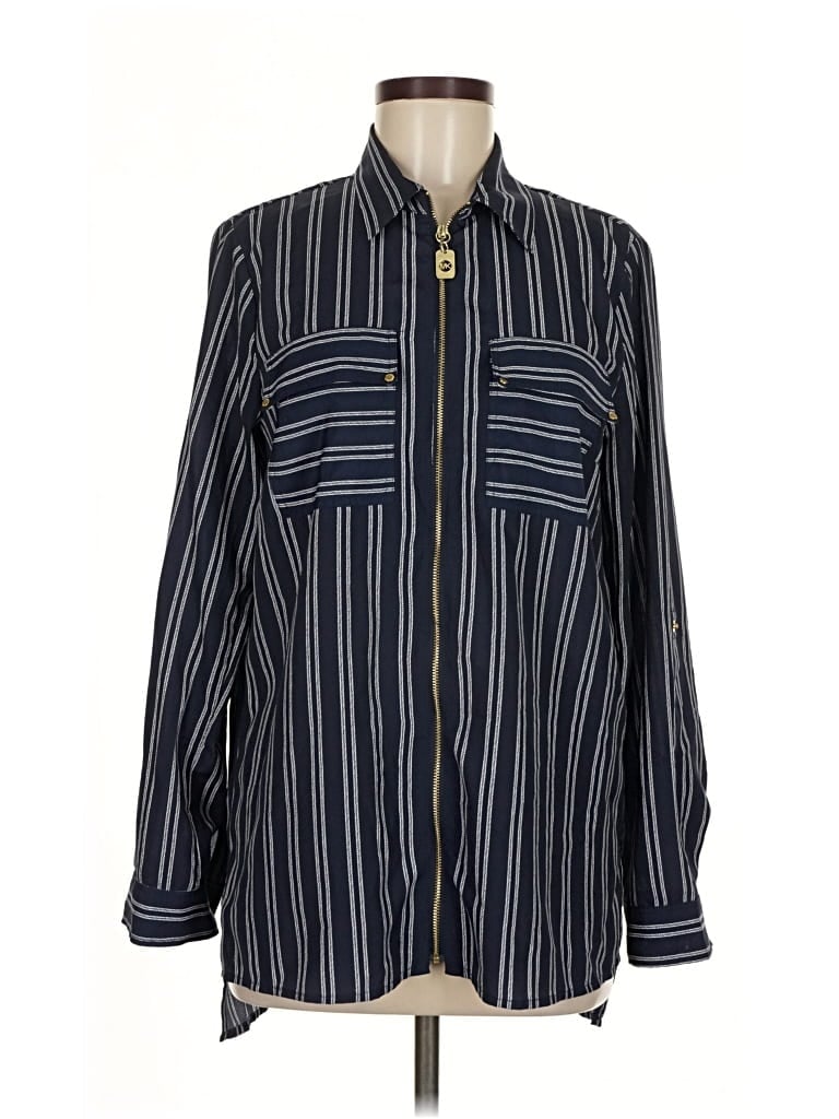 MICHAEL MICHAEL KORS Pre-owned Long Sleeve Blouse In Blue