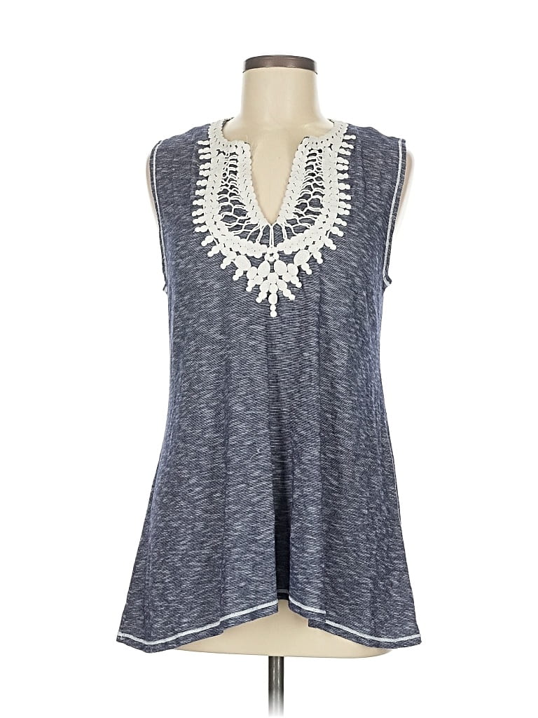 Pre-owned Max Studio Sleeveless Blouse In Blue