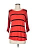 Soft Surroundings 100% Rayon Stripes Red Pullover Sweater Size M - photo 1