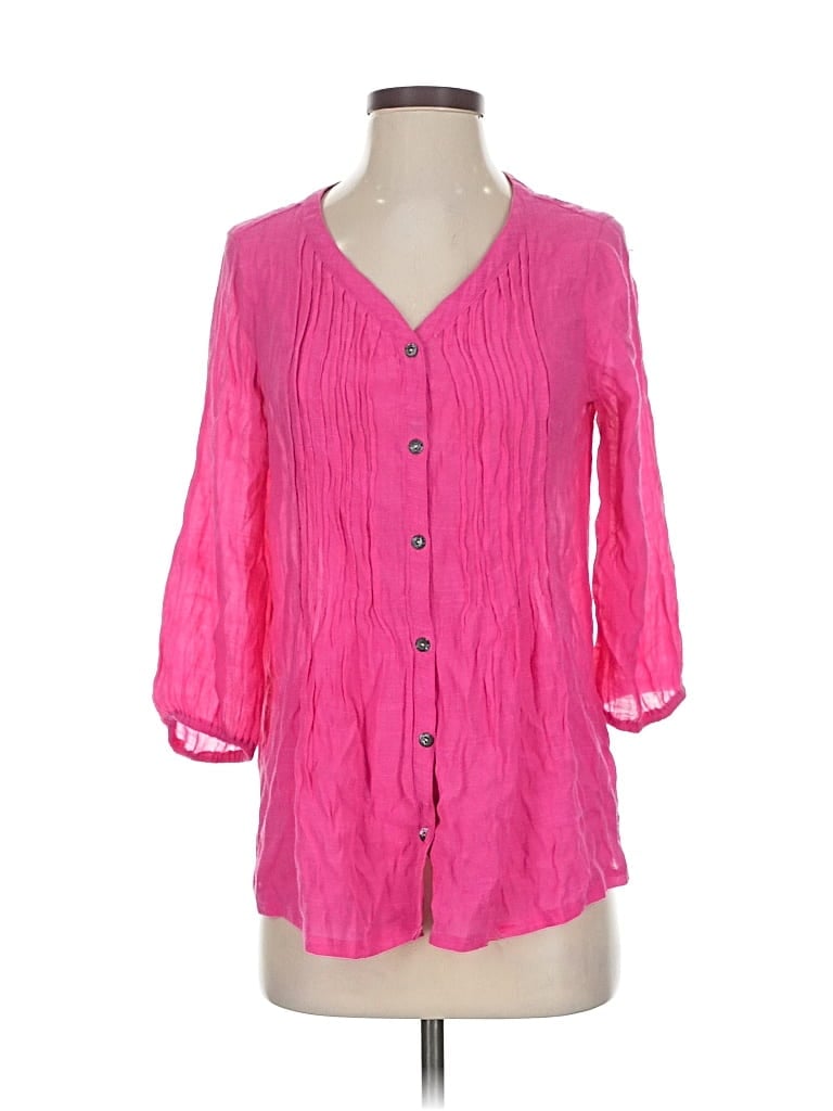 Pre-owned Dressbarn 3/4 Sleeve Blouse In Pink