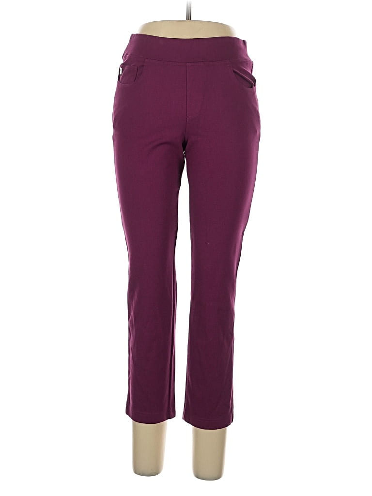 Pre-owned Belle By Kim Gravel Active Pants In Burgundy