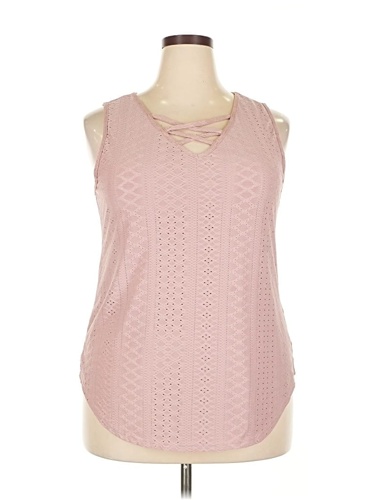 Pre-owned Unbranded Tank Top Pink Keyhole Neckline Tops