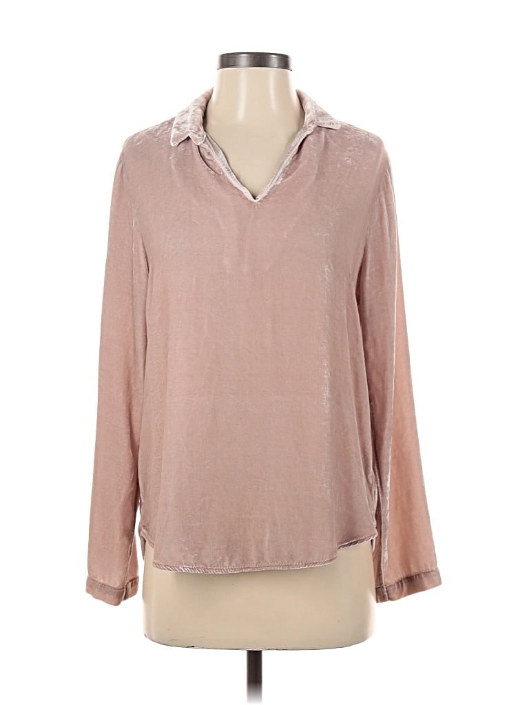 VELVET BY GRAHAM & SPENCER Pre-owned Long Sleeve Blouse In Brown