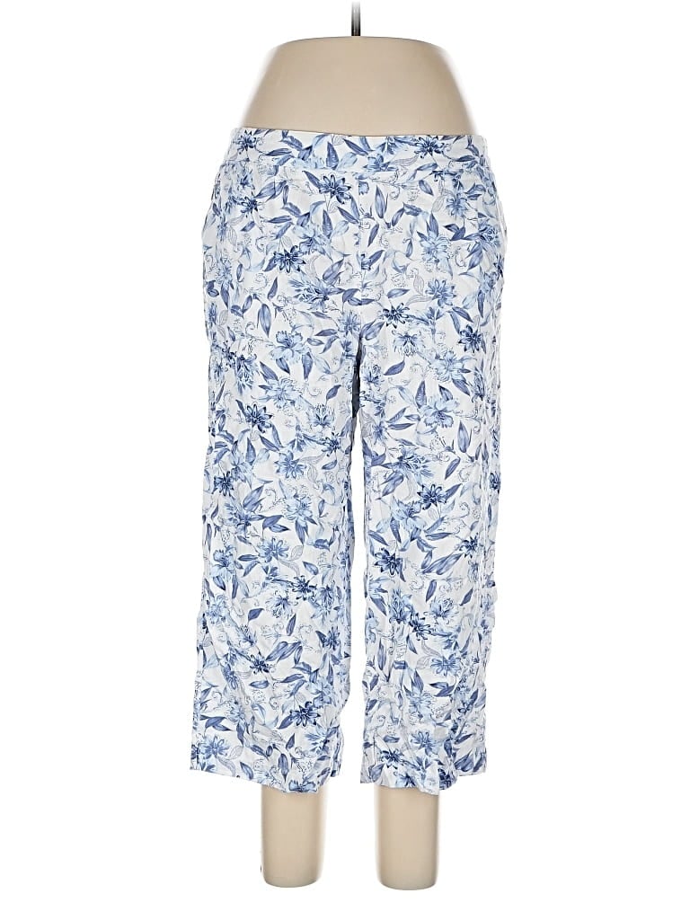 Pre-owned Christopher & Banks Linen Pants In Blue