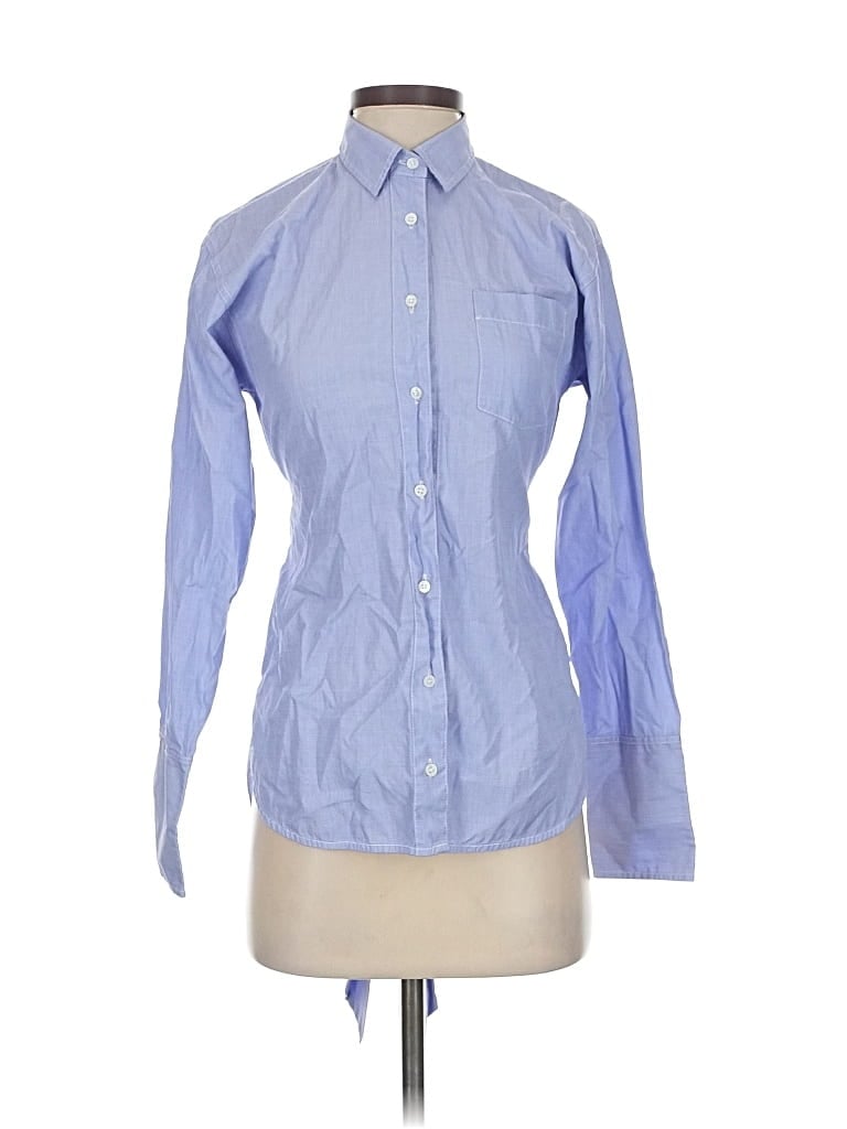 Pre-owned Thomas Mason For J.crew Long Sleeve Button Down Shirt In Blue