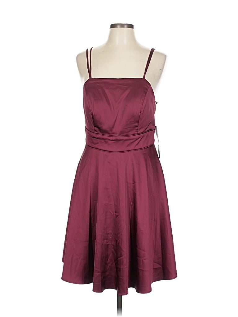 Pre-owned My Michelle Cocktail Dress In Burgundy