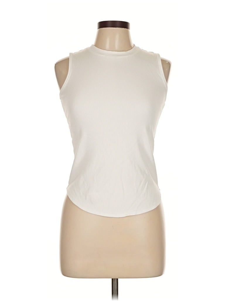 Pre-owned Tahari Sleeveless T-shirt In White