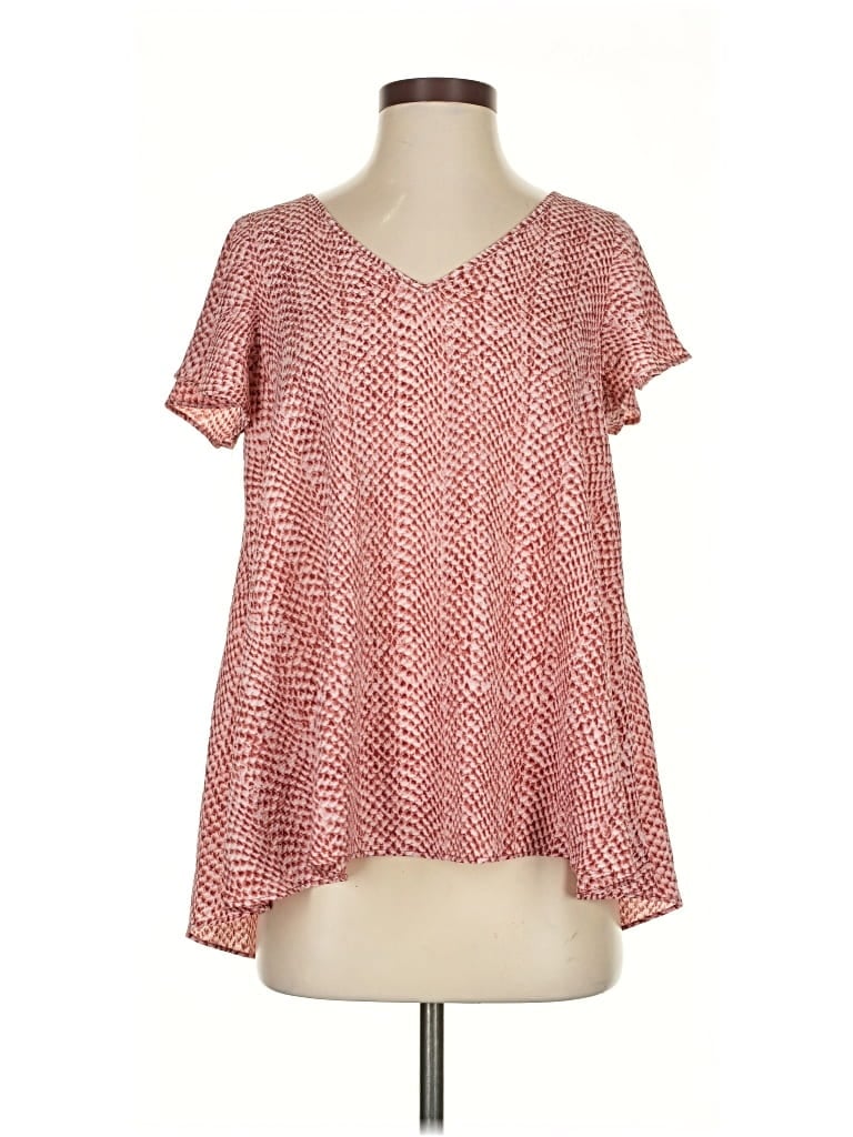 Pre-owned Buddy Love Short Sleeve Blouse In Red