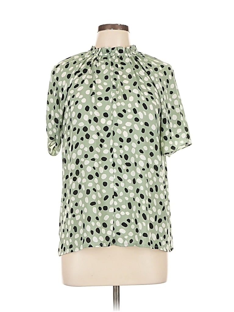 ANN TAYLOR Pre-owned Short Sleeve Blouse In Green